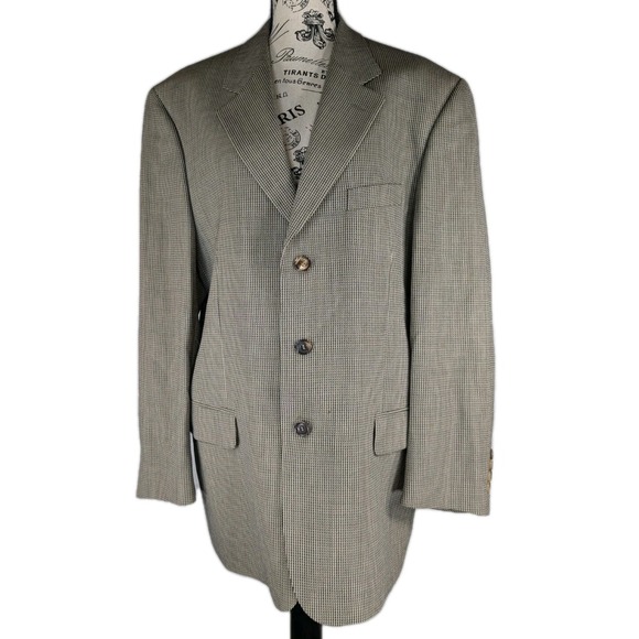 Oak Hall Blazer Lanificio di Pray Wool Italy Sport Coat Nailshead Mens 42R A002 - Picture 1 of 15